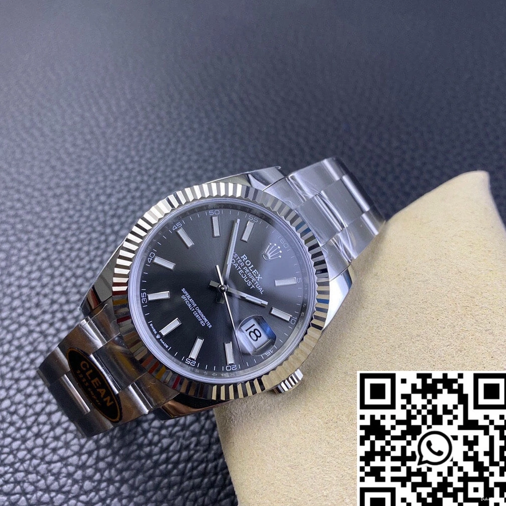 Clean Factory M126334-0013 Dial Rolex Datejust Grey 0719